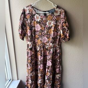 ModCloth x Princess Highway Floral Harvest Midi Dress